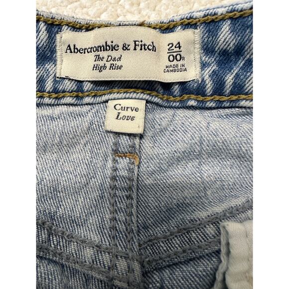 Abercrombie & Fitch Womens The Dad High Rise Denim Jeans Size 24 - Picture 5 of 10